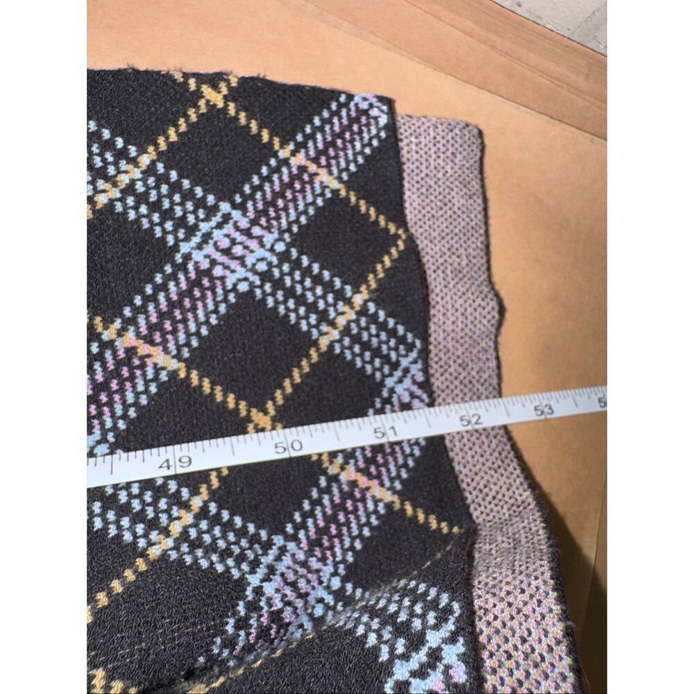Free People Sz M Saylor Sleeveless Midi Dress Plaid Bodycon Black High Neck - Picture 13 of 13